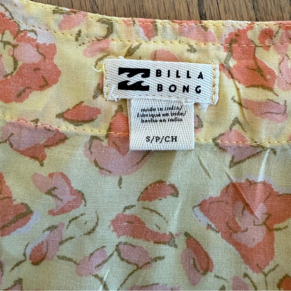 NWT Billabong Women’s Golden Cosmos Floral Long Sleeve Yellow Maxi Dress Small - Picture 14 of 15